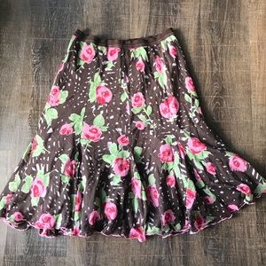 Free People floral midi skirt